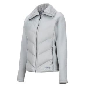 Marmot Thea 700 Down Fill Zip Up Grey Gray Sweater Puffer jacket size M Medium